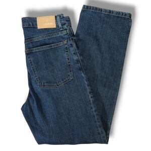 NWOT Everlane The Way-High Organic Cotton Straight Leg Jeans Sz. 27x29.50 L Blue